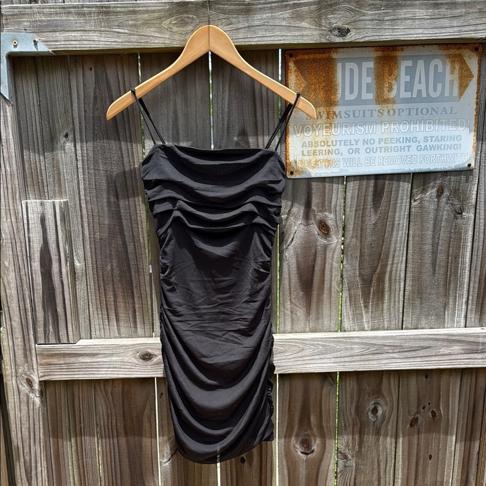 Garage Black Bodycon Mini Dress Spaghetti Strap